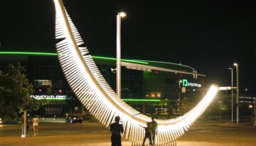 Light as a Feather public art sculpture in Oklahoma City.