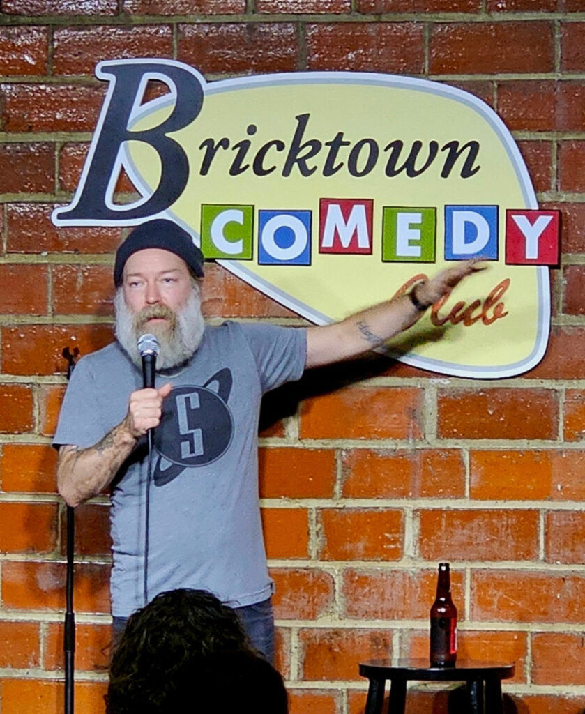 Kyle Kinane performing at Bricktown Comedy Club in OKC