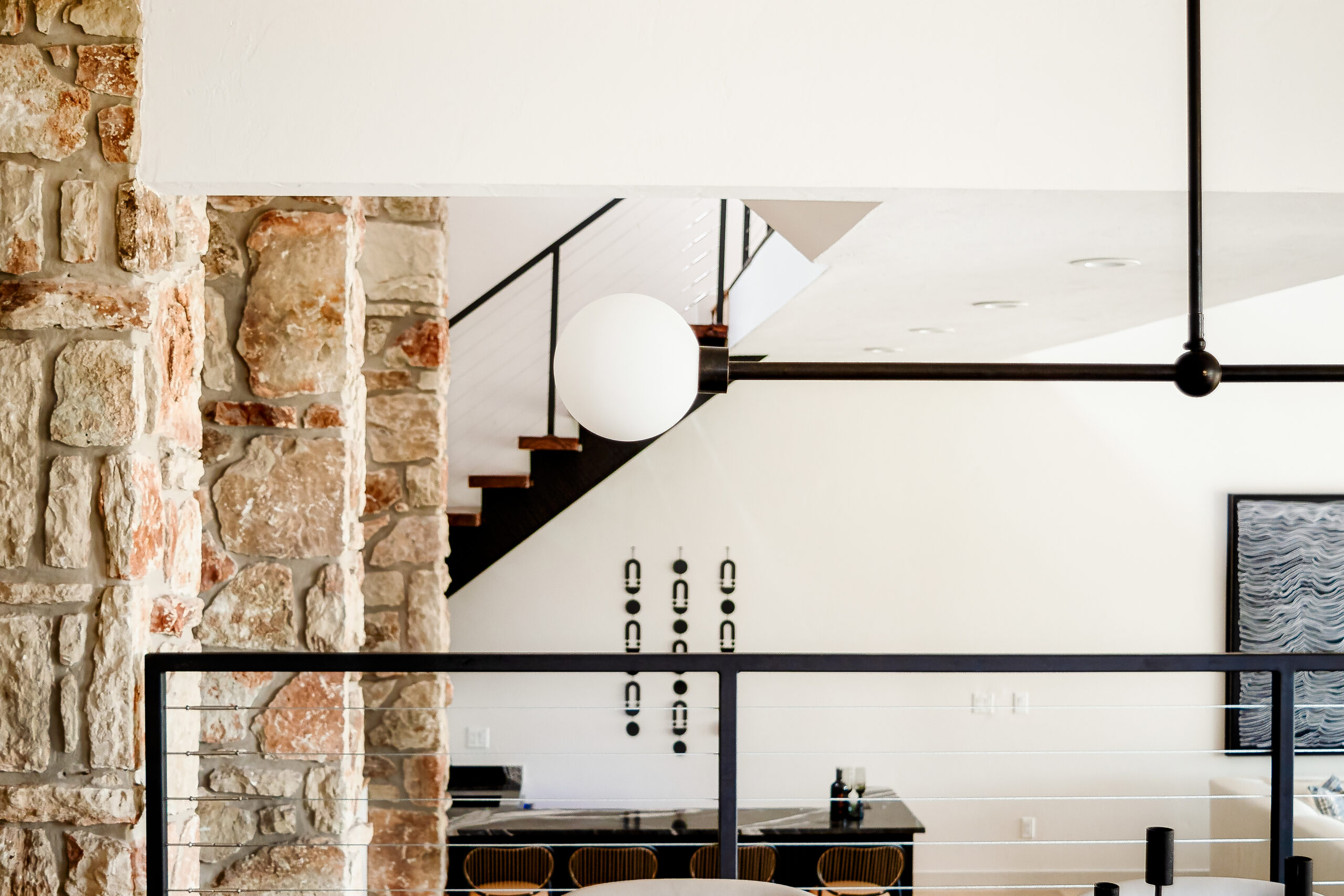 interior photo of a home in Quail Creek with a modern mountain design