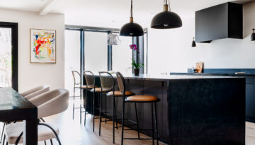interior photo of a home in Quail Creek with a modern mountain design