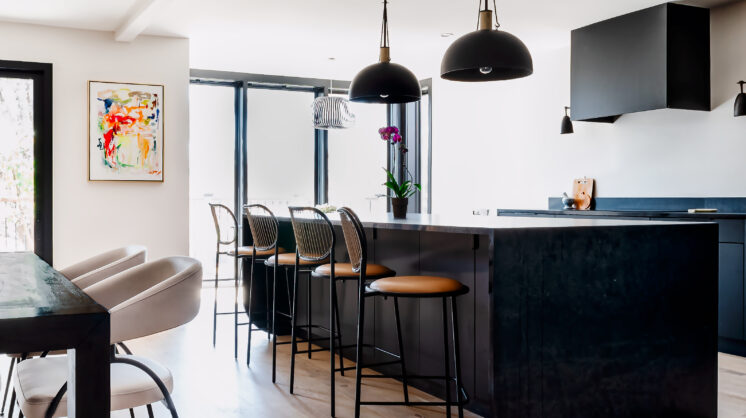 interior photo of a home in Quail Creek with a modern mountain design