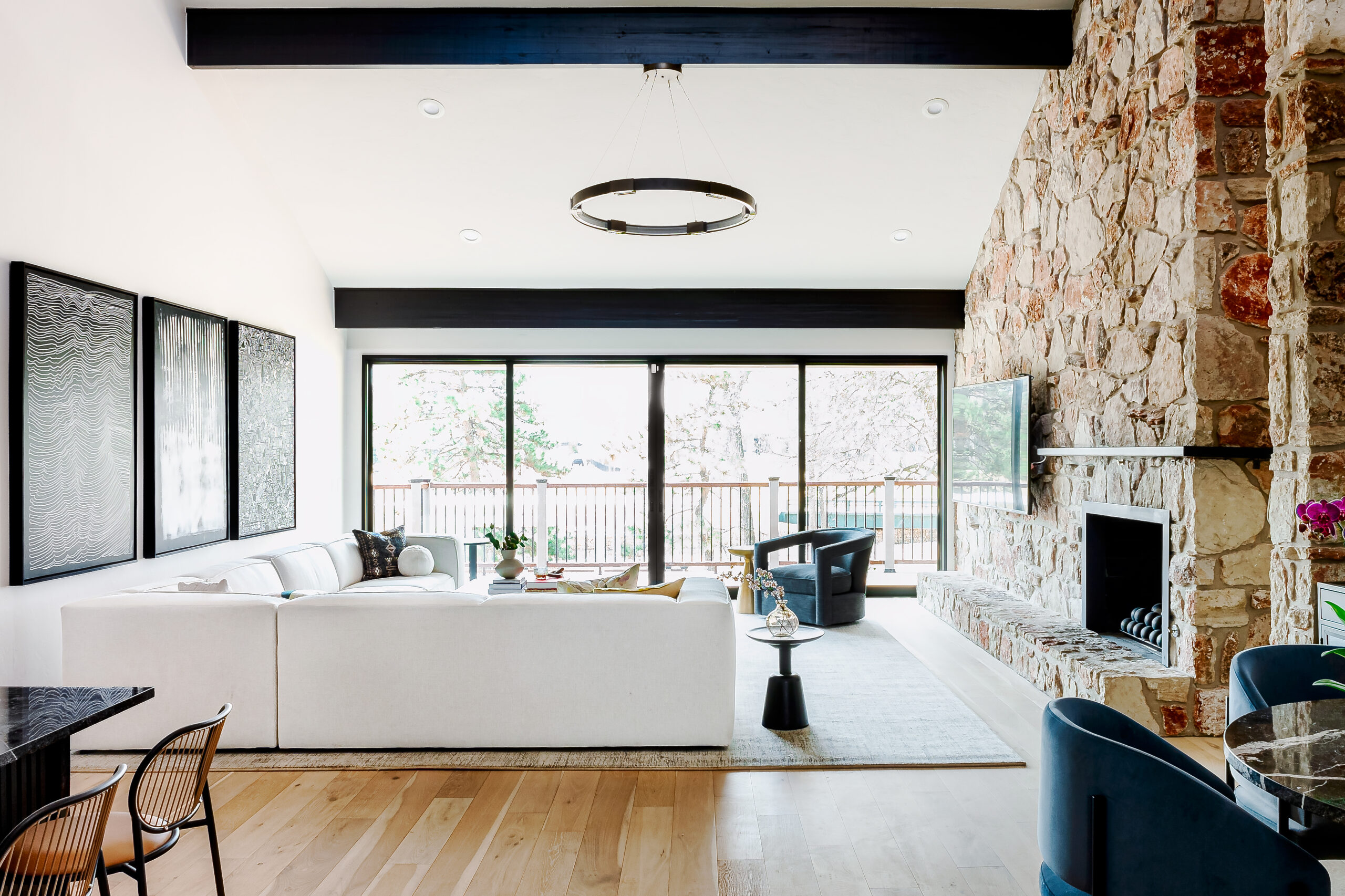 interior photo of a home in Quail Creek with a modern mountain design