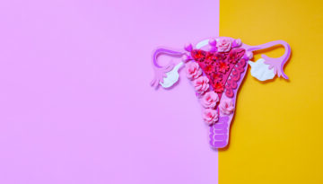 a photo of a uterus outlines in flowers