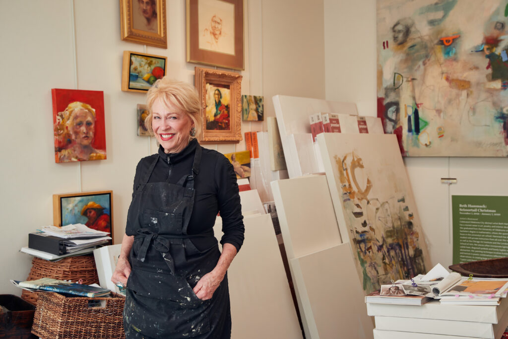 Artist Beth Hammack at her home studio. Photographed by Charlie Neuenschwander.