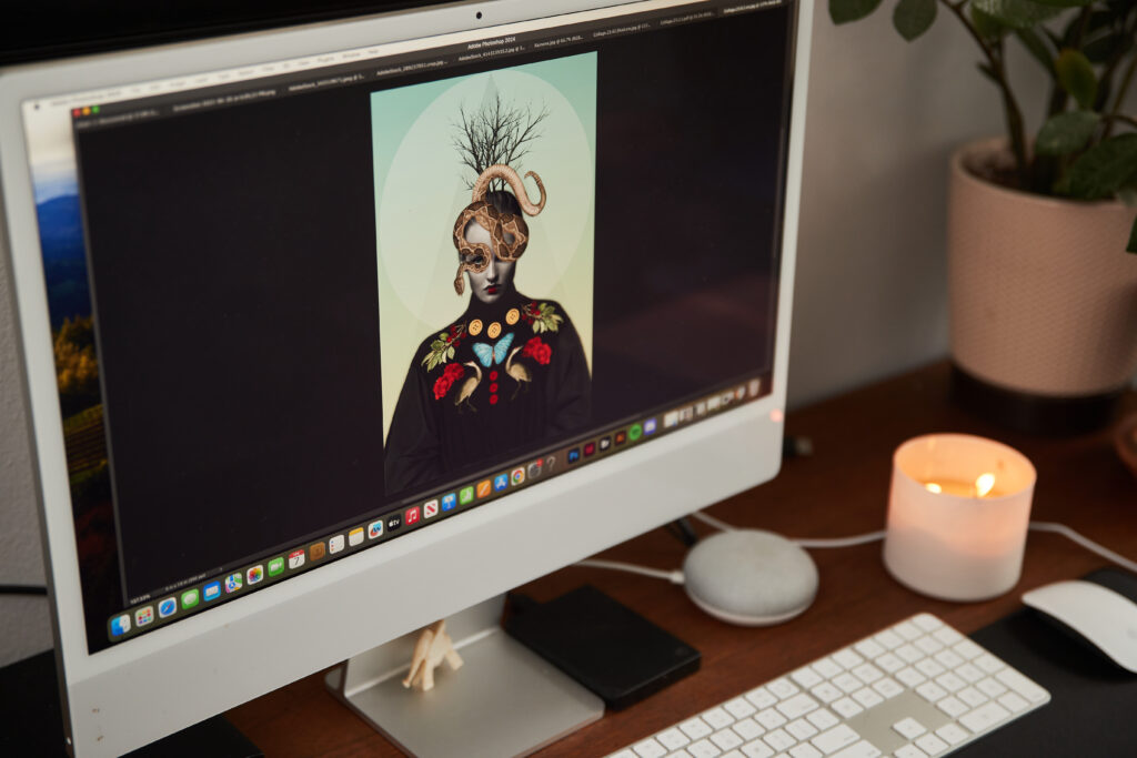 Digital collage by Tammy Brummell. Photographed by Charlie Neuenschwander.