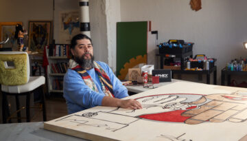 DG Smalling in his Oklahoma City studio. Photographed by Charlie Neuenschwander.