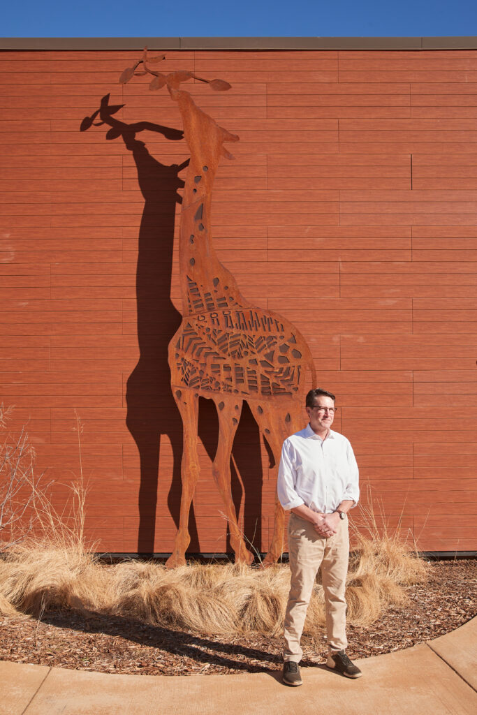 Dr. Dwight Lawson at the Oklahoma City Zoo's New Exhibit: Expedition Africa. Photographed by Charlie Neuenschwander.