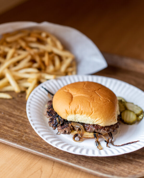 Oklahoma City Film Row District's Sun Cattle Co. Burger and Fries. Photographed by Rachel Maucieri.