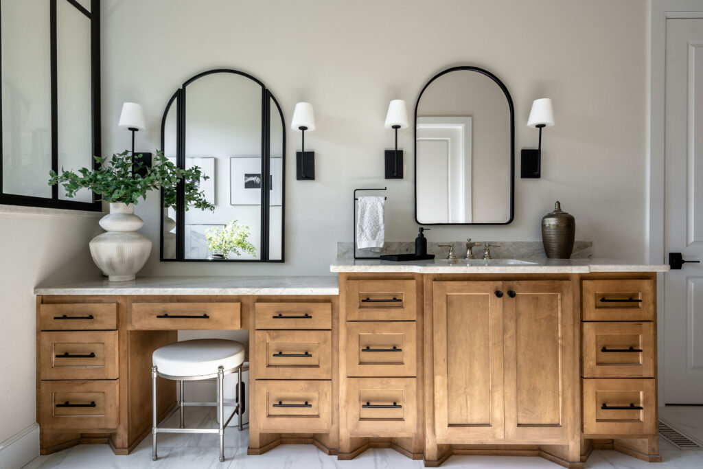 Toppins family home bathroom vanity in Oklahoma City.
