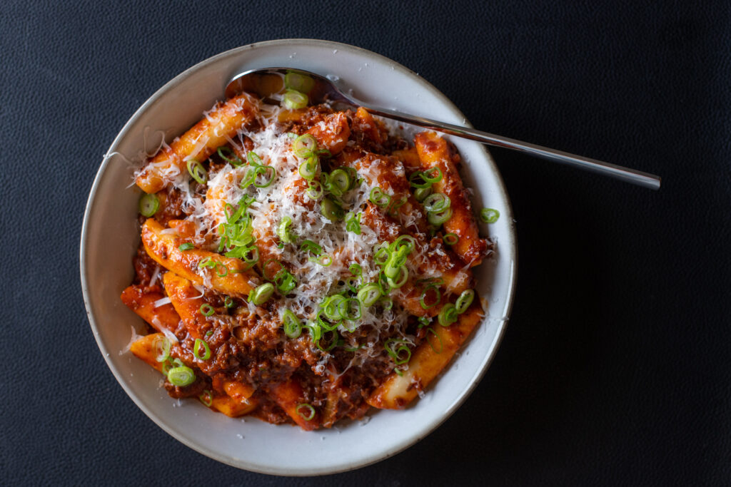 TTEOKKBOKI RICE CAKES at Birdie's in Oklahoma City.