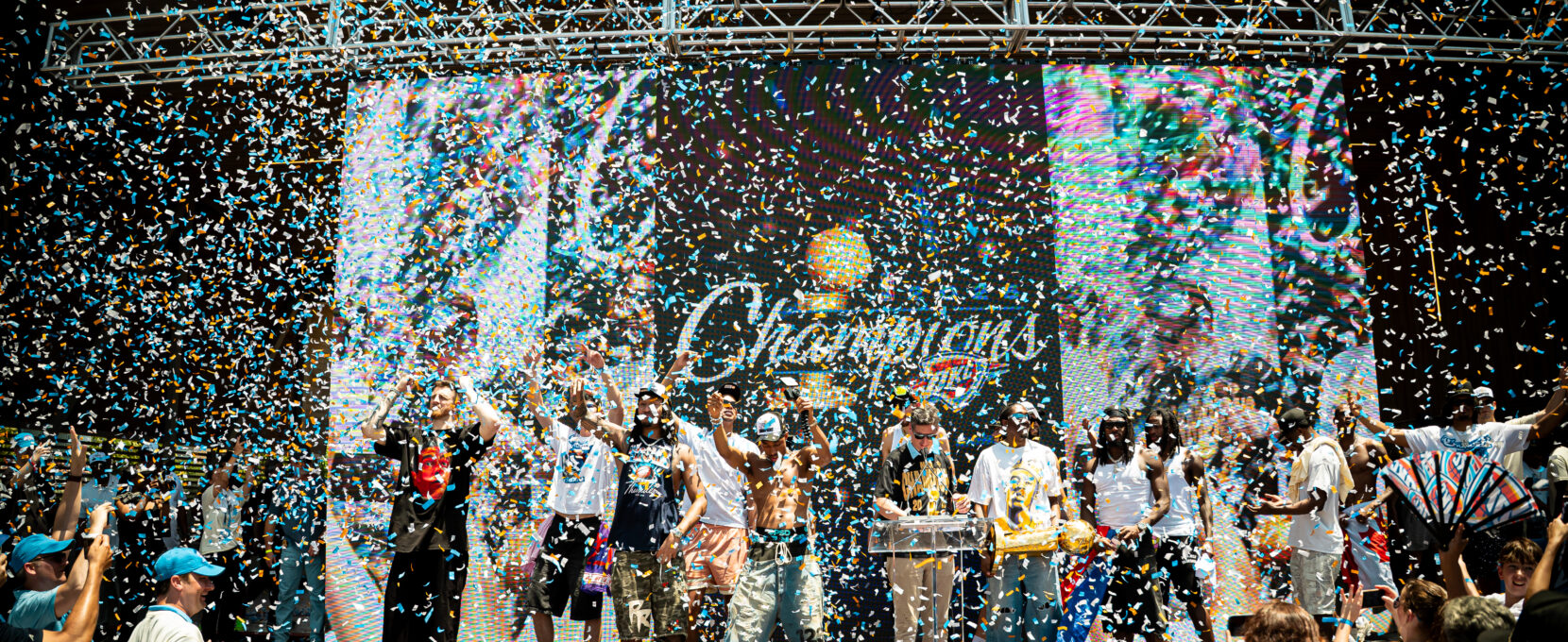 OKC Thunder winning 2025 NBA championship.