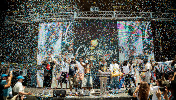 OKC Thunder winning 2025 NBA championship.